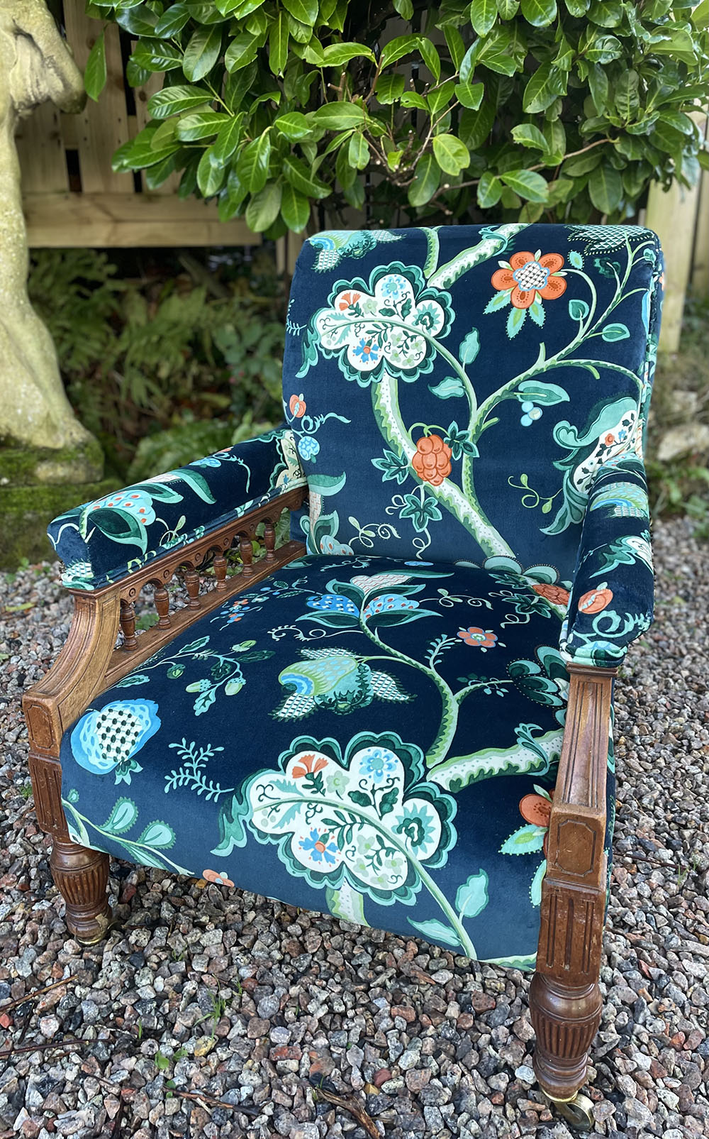 floral chair from fabricandfurniture