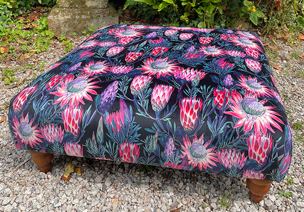 upholstered footstool