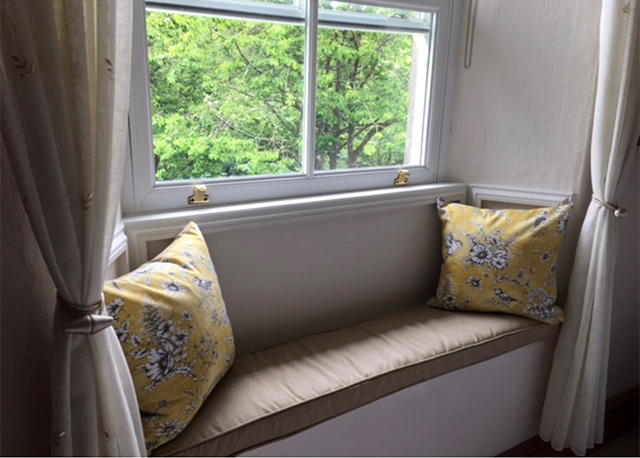 window seat fabric design example